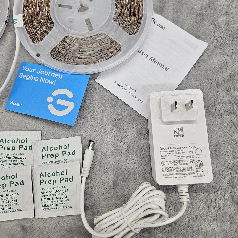 Govee RGBIC LED Strip Lights 49.2ft H617F Bluetooth App Control 2 Rolls